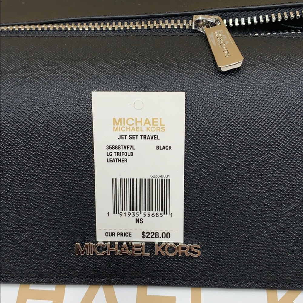 Michael Kors Jet Set Travel Lg Trifold Wallet - Picture 6 of 16